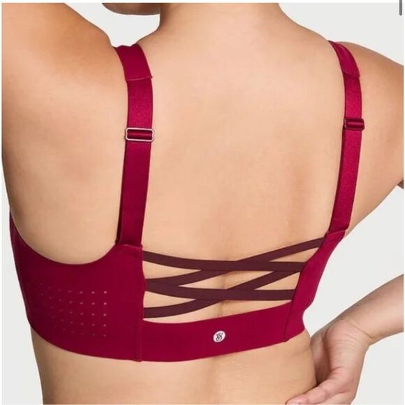 🔥Victoria's Secret Red Seamless Sports Bra Sz 38C New - Picture 2 of 5